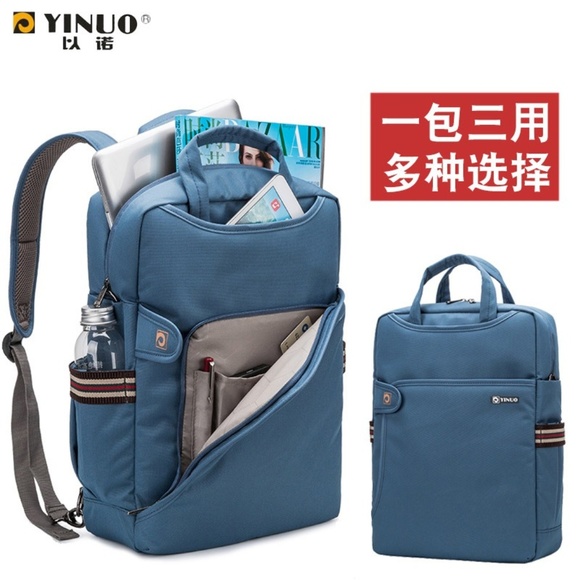 YINUO Green Laptop Backpack Multi Function Bag - Picture 4 of 8
